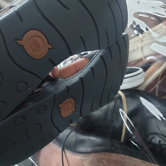 BORN Denim BLUE Sandals Women Sz 8 Leather. ( Bag D) - Picture 7 of 8